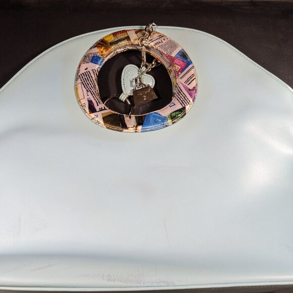 Vintage Jeannie Lottie Pastel Blue with Newsprint - Picture 2 of 6